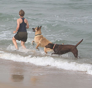 Nick giving swimming lessons